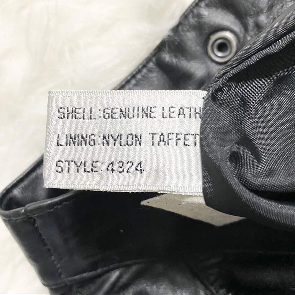 WILSONS Vintage Black Leather Pencil Skirt - Picture 6 of 7